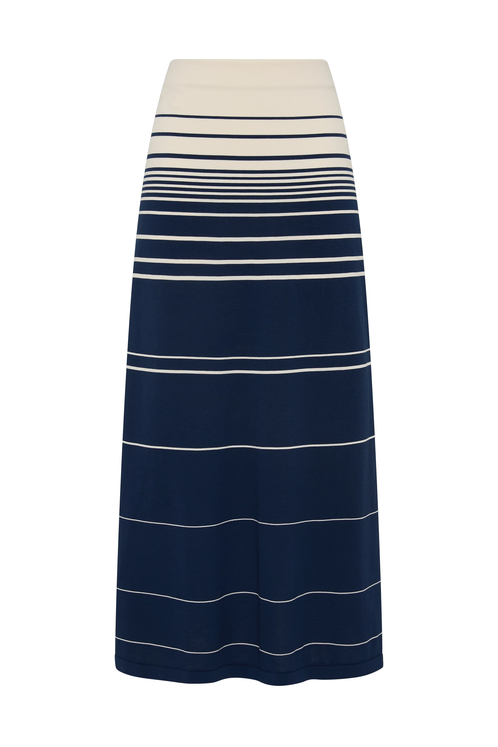 Casia Maxi Skirt Navy Cream Stripe - Final Sale