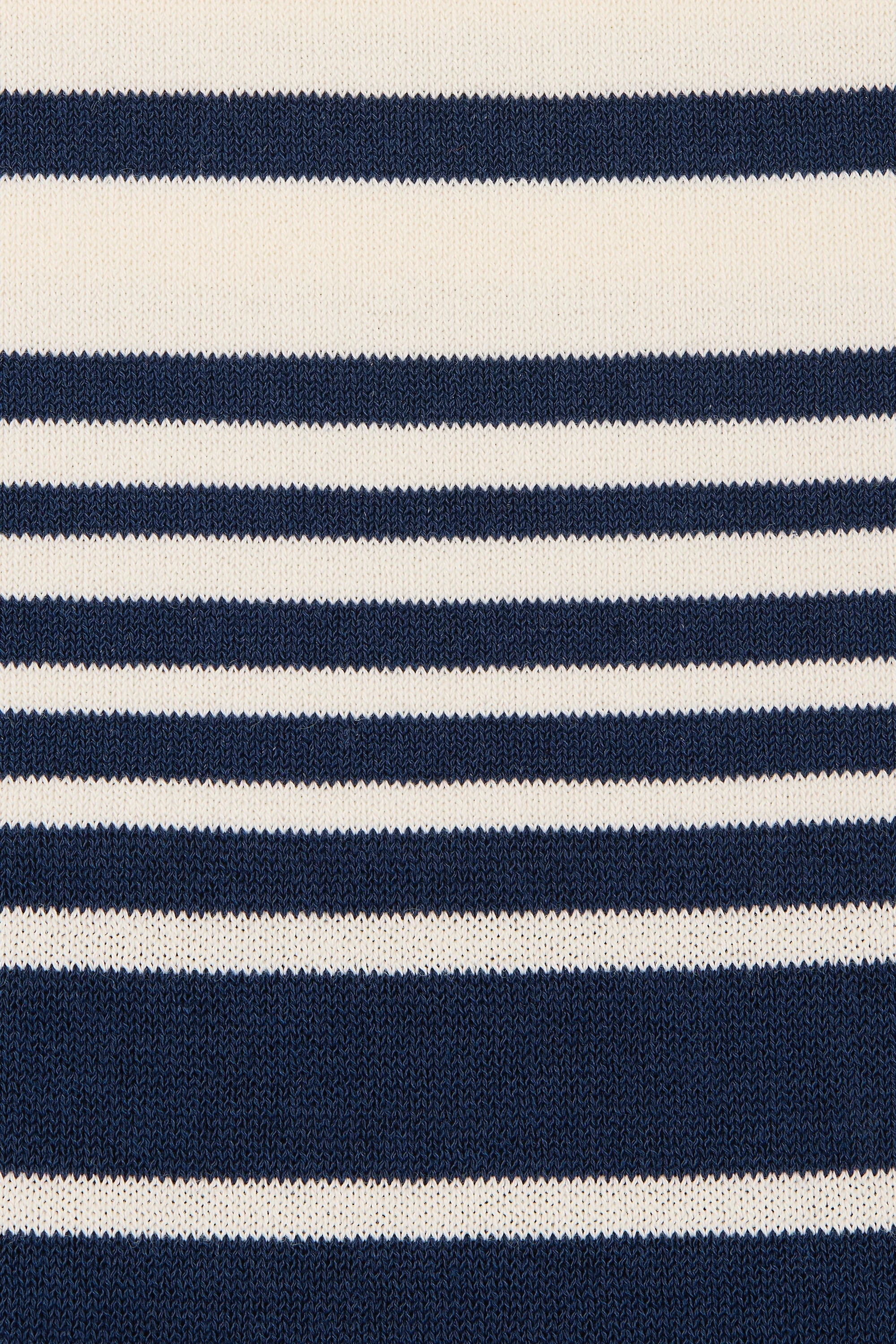 Arlette Strapless Top Navy Cream Stripe - Final Sale