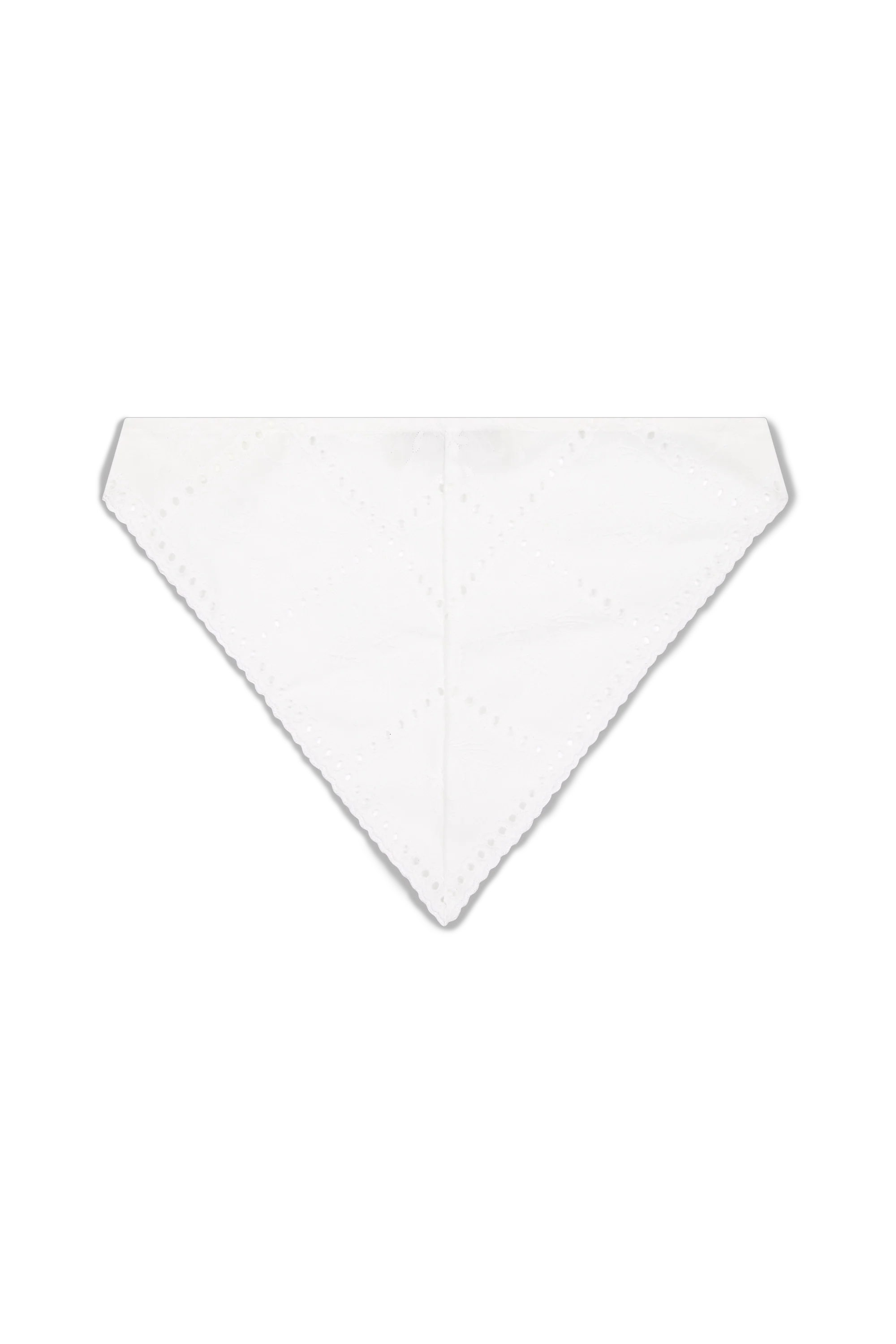 Clementina Head Scarf Handkerchief Broderie White