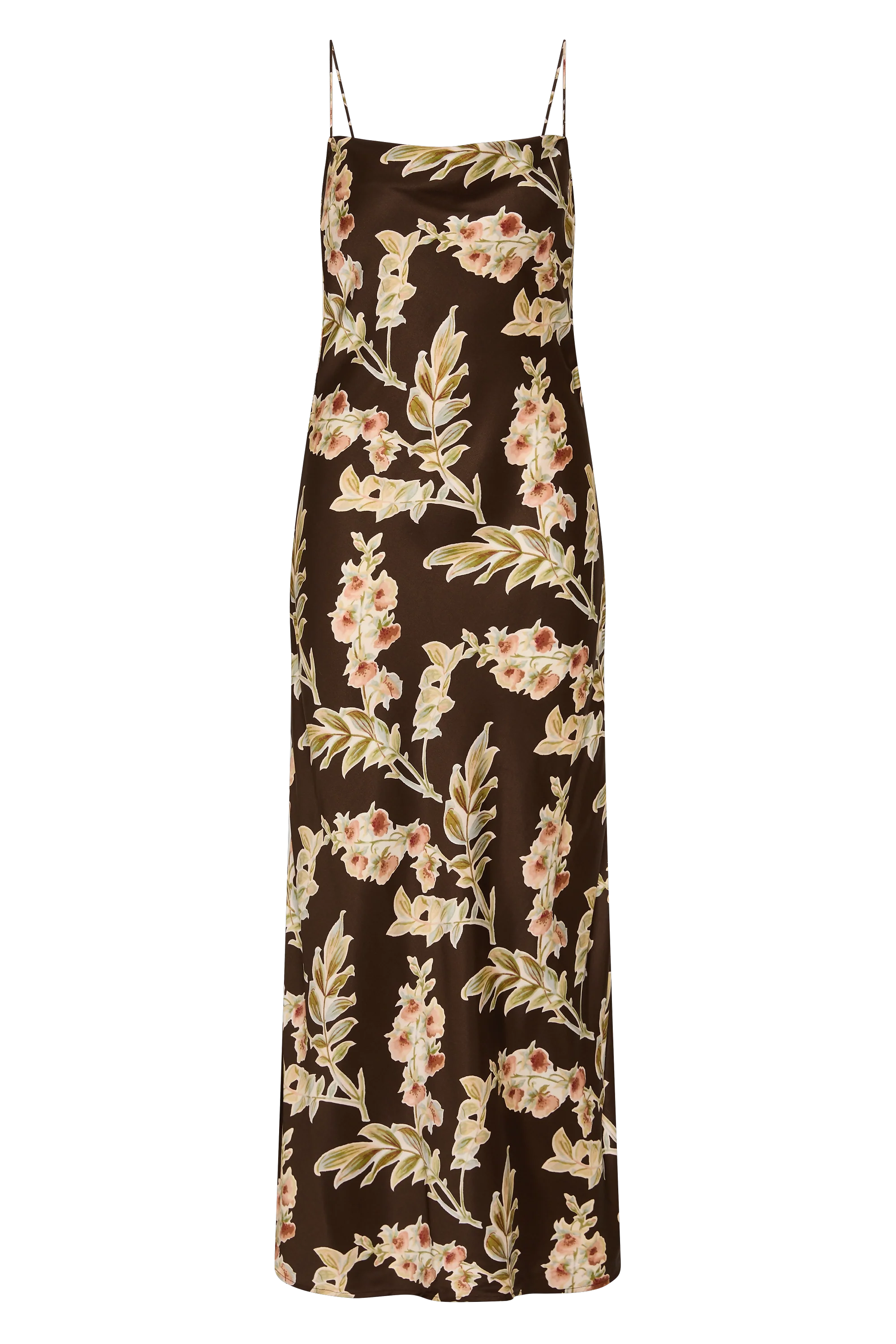 Yolaine Midi Dress Jardin Floral Chocolate - Final Sale