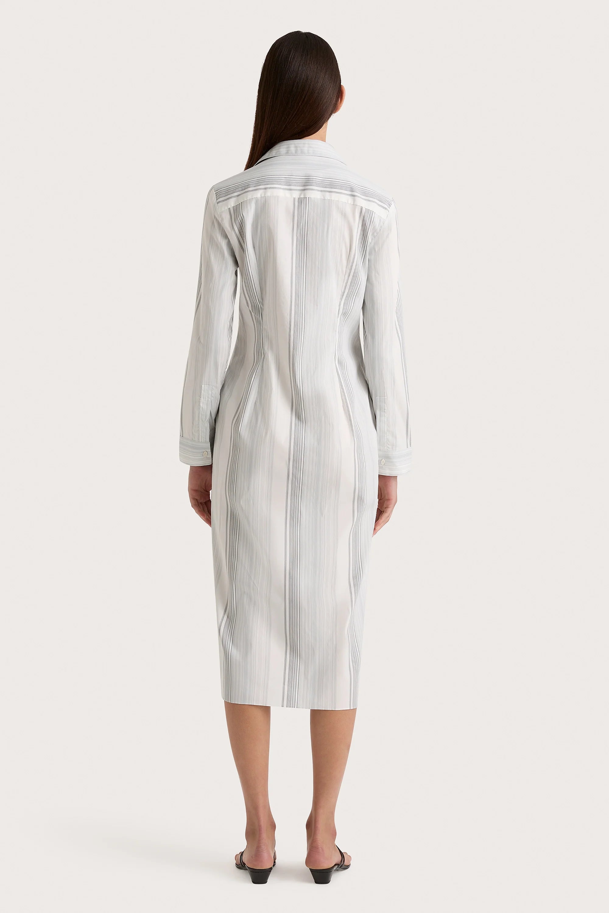 En Vau Shirt Dress Striped Soft Blue - Final Sale
