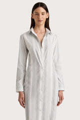 En Vau Shirt Dress Striped Soft Blue - Final Sale