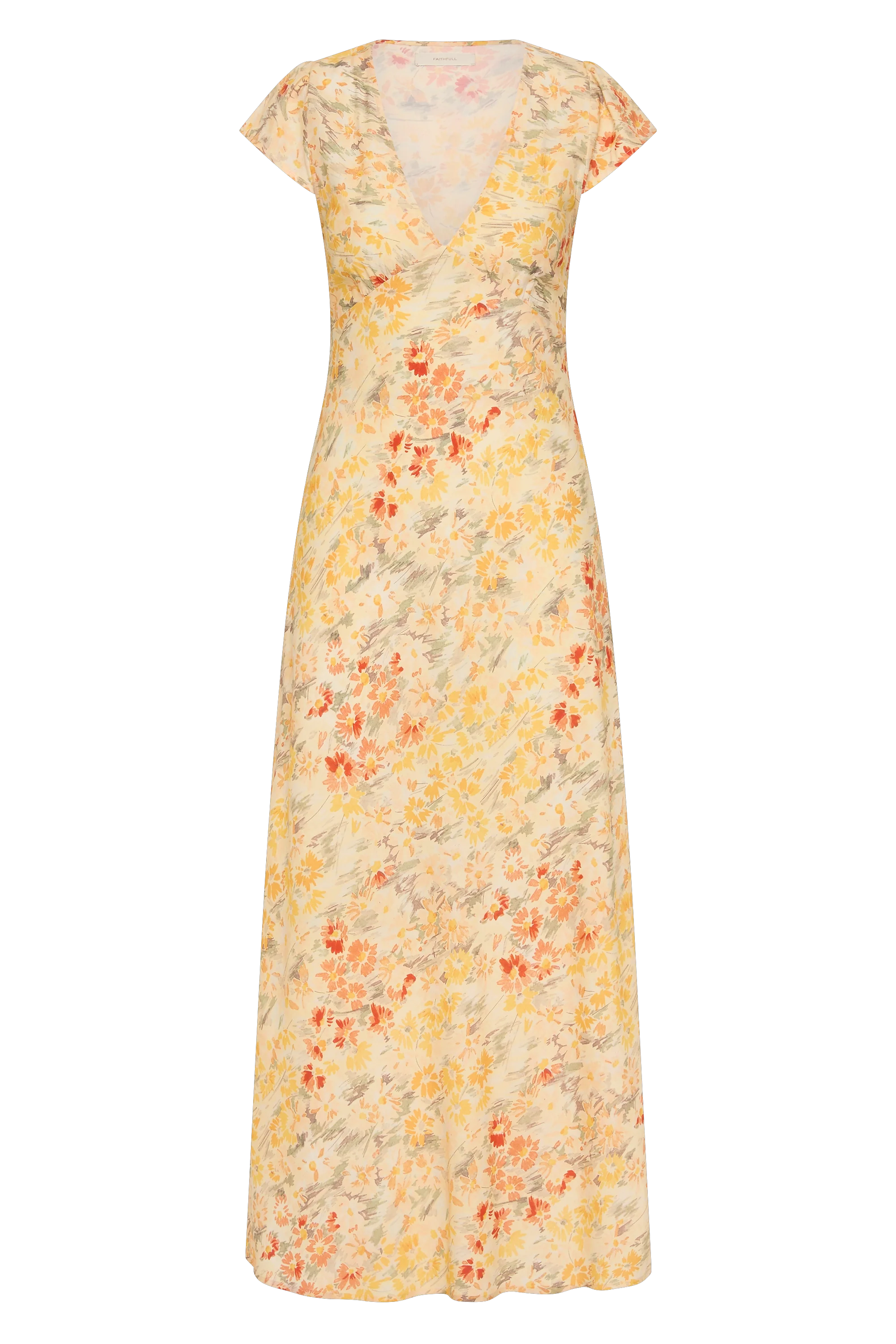 Esson Midi Dress Adeline Floral Yellow - Final Sale