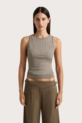 Maceio Top Walnut Stripe - Final Sale