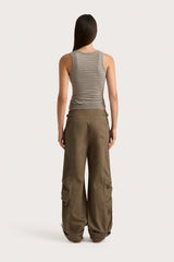 Maceio Top Walnut Stripe - Final Sale