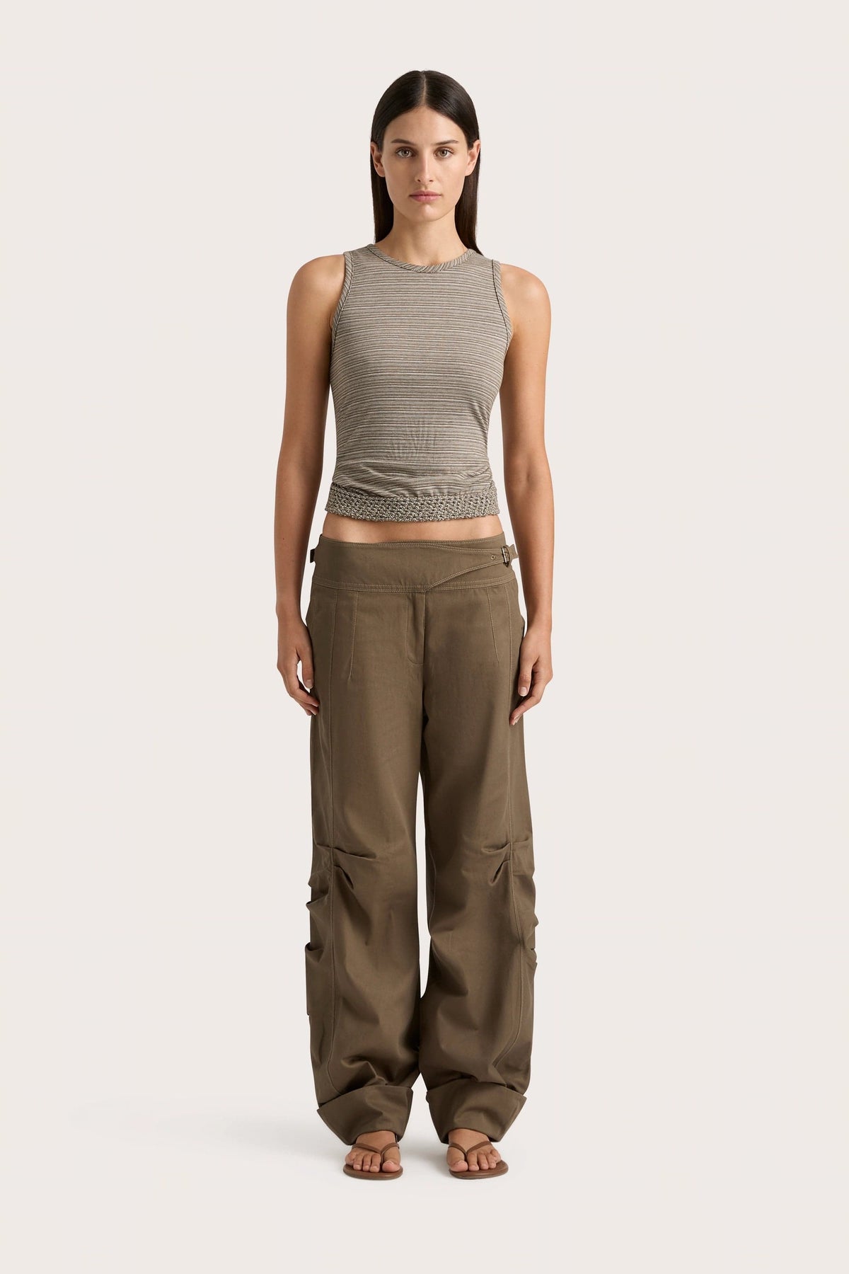Maceio Top Walnut Stripe - Final Sale