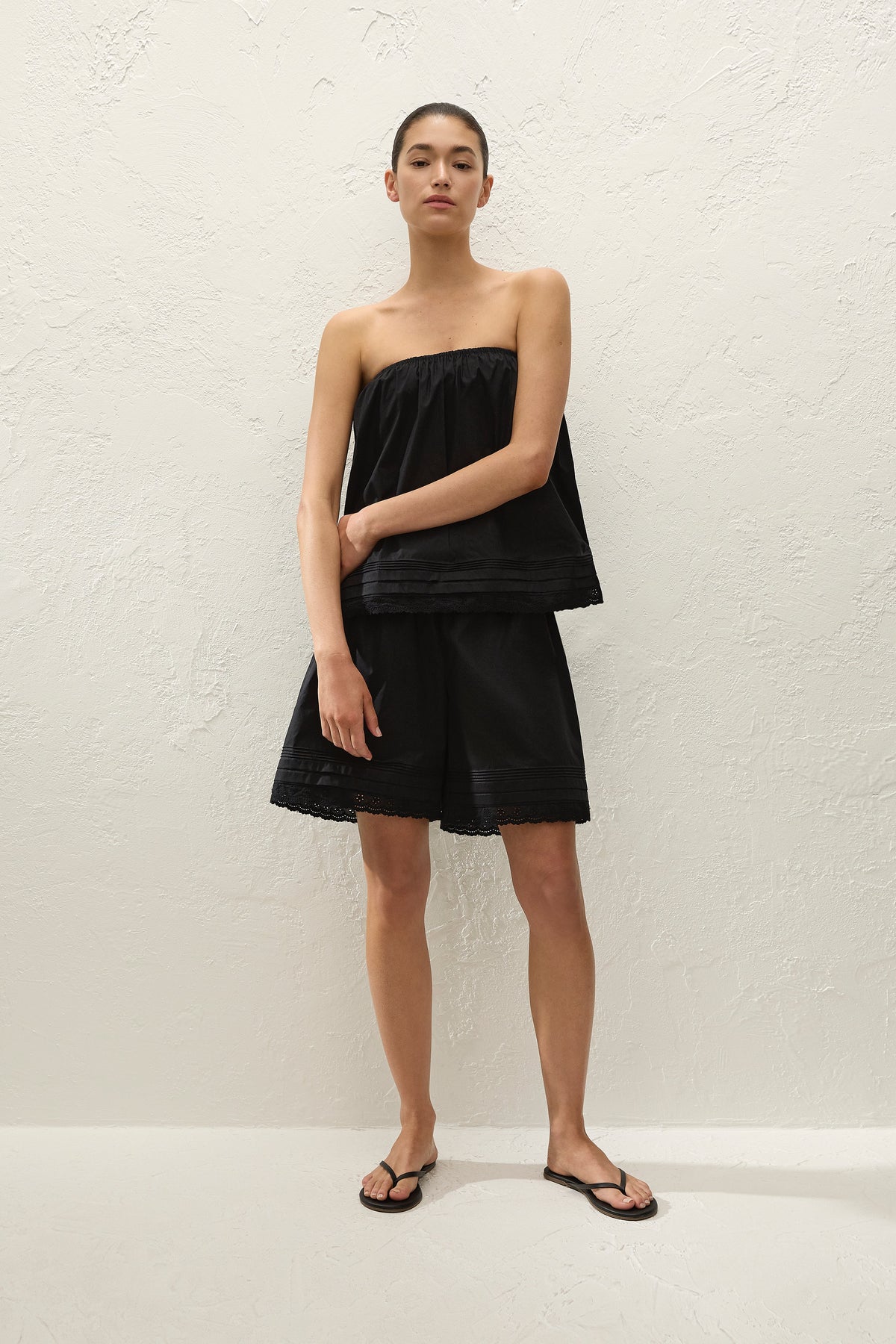 Filomena Short Fiore Lace Black - Final Sale