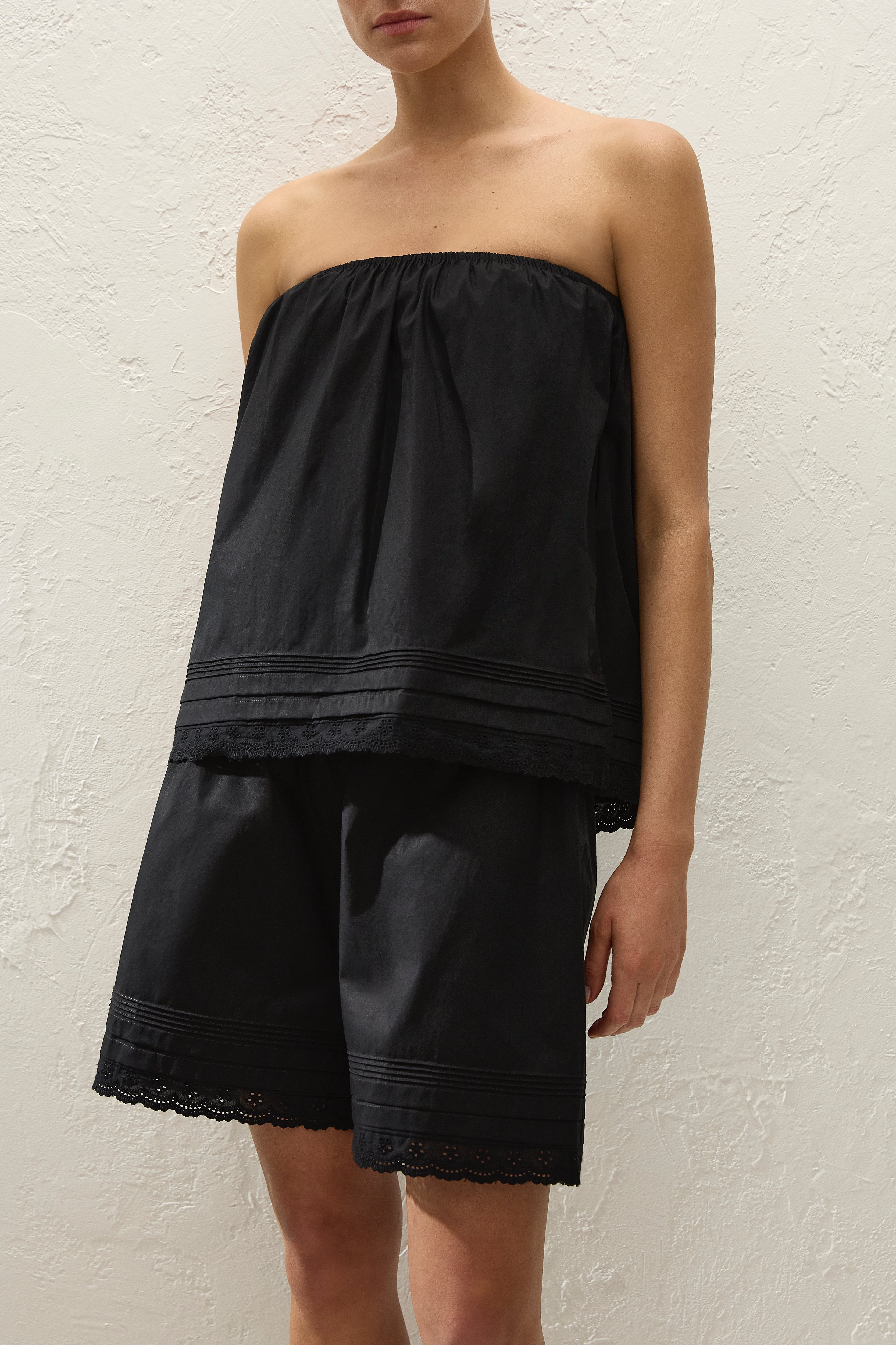 Filomena Top Fiore Lace Black - Final Sale