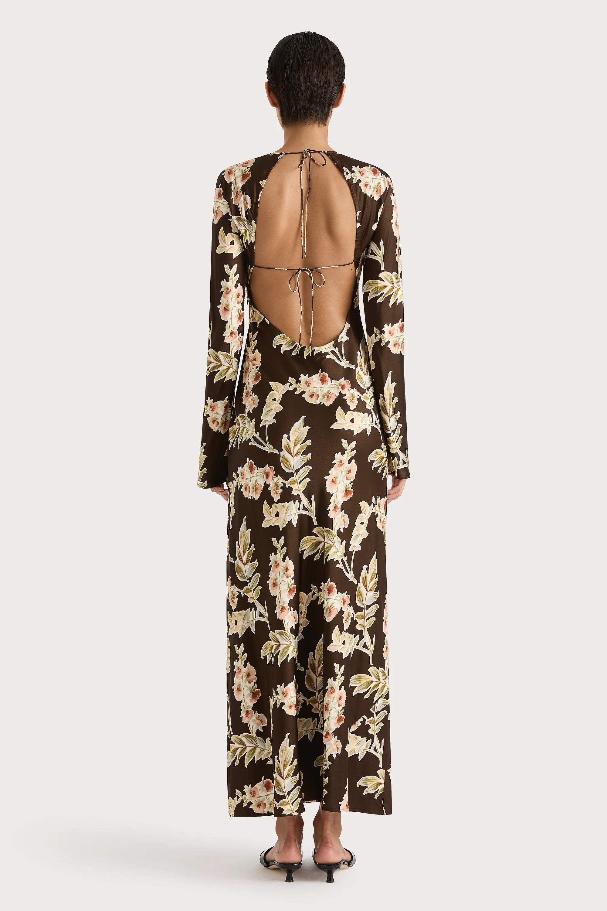 Faroe Maxi Dress Jardin Floral Chocolate - Final Sale