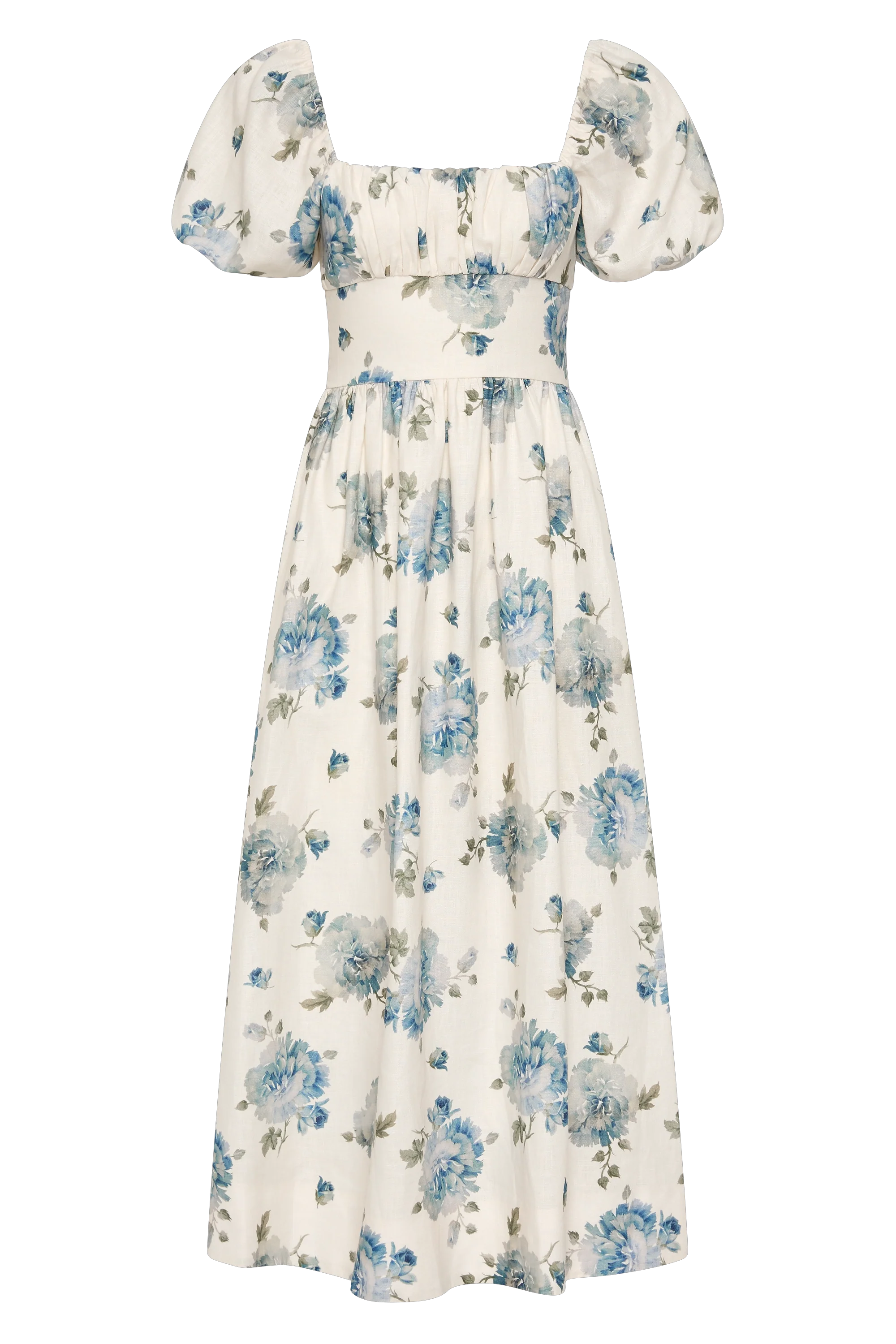 Dalia Midi Dress Cecile Floral Pale Blue - Final Sale