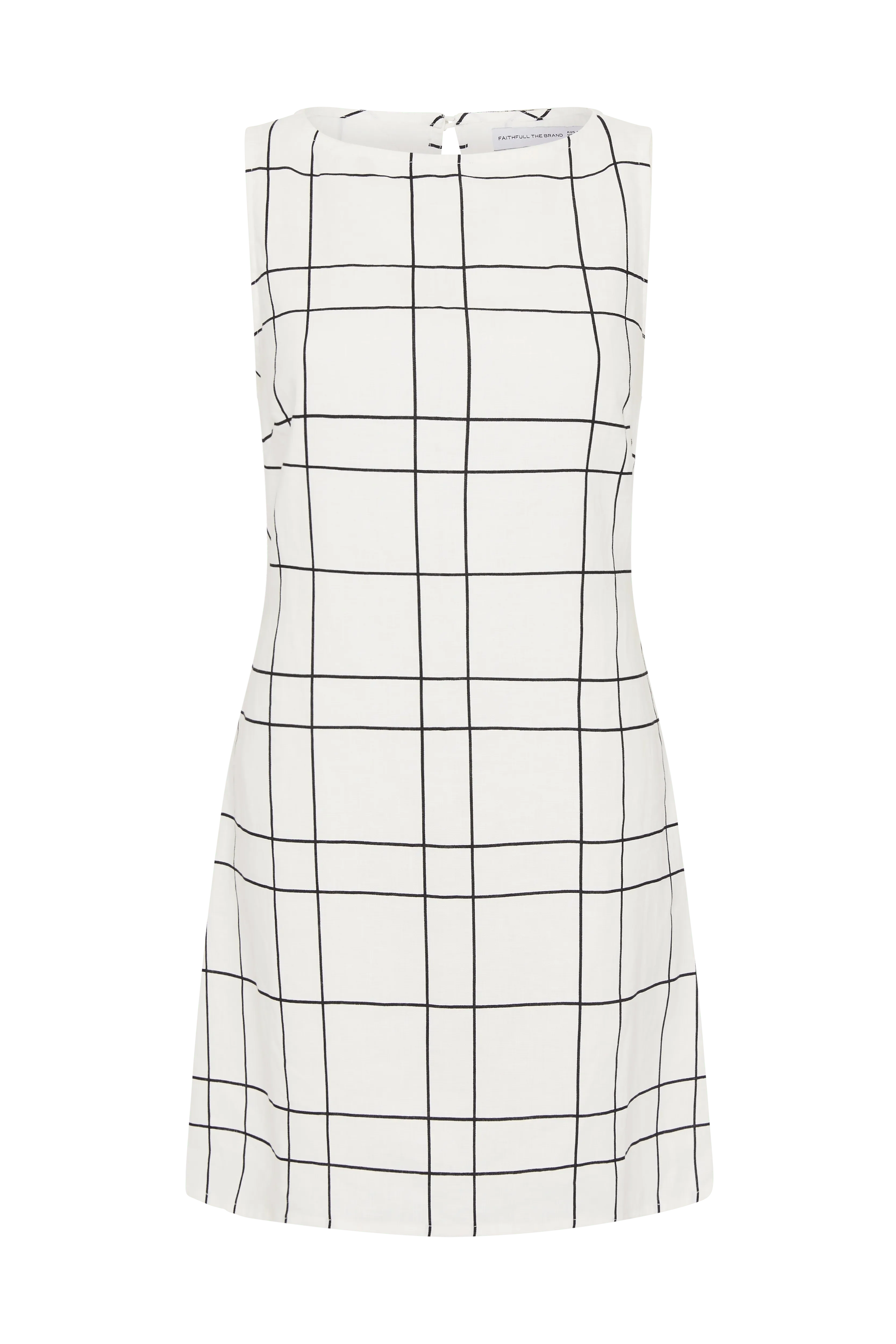Lui Mini Dress Letizia Check White - Final Sale