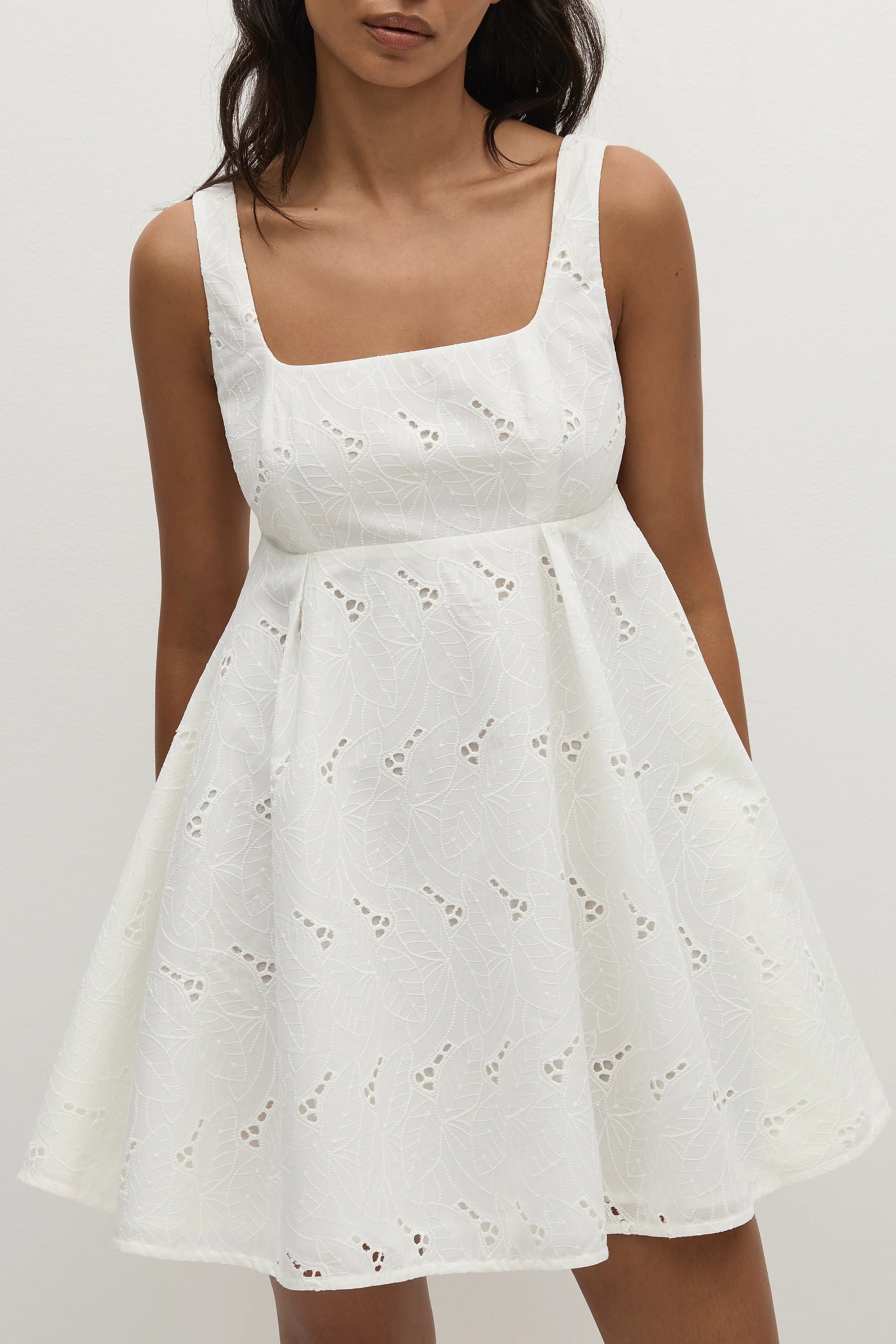 Lovis Mini Dress Birgitta Broderie Anglaise White - Final Sale