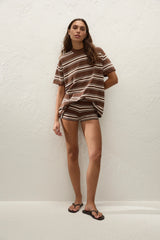 Playa Mini Short Ombre Stripe Macro Carob - Final Sale