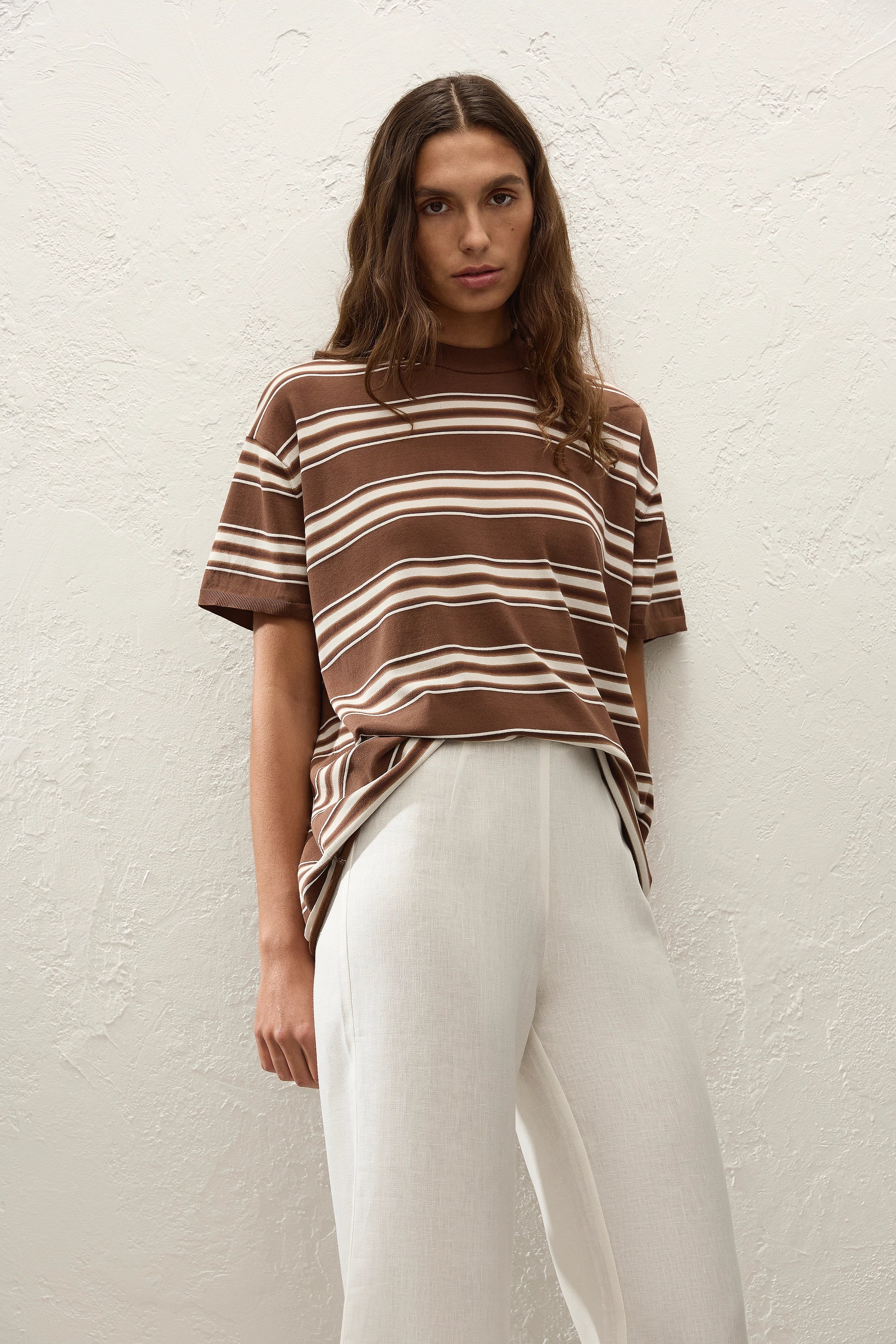 Le Paz Top Ombre Stripe Macro Carob - Final Sale