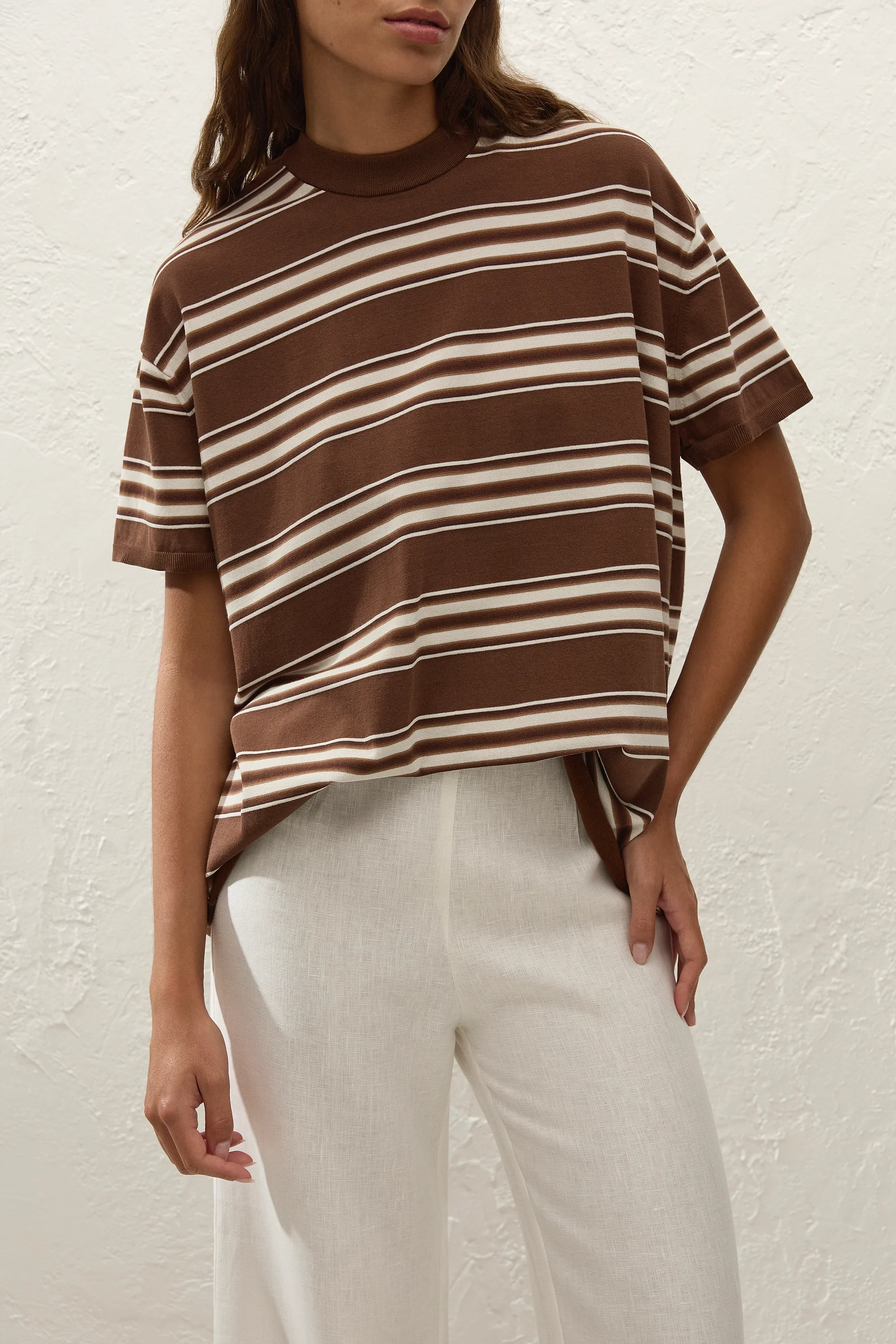 Le Paz Top Ombre Stripe Macro Carob - Final Sale