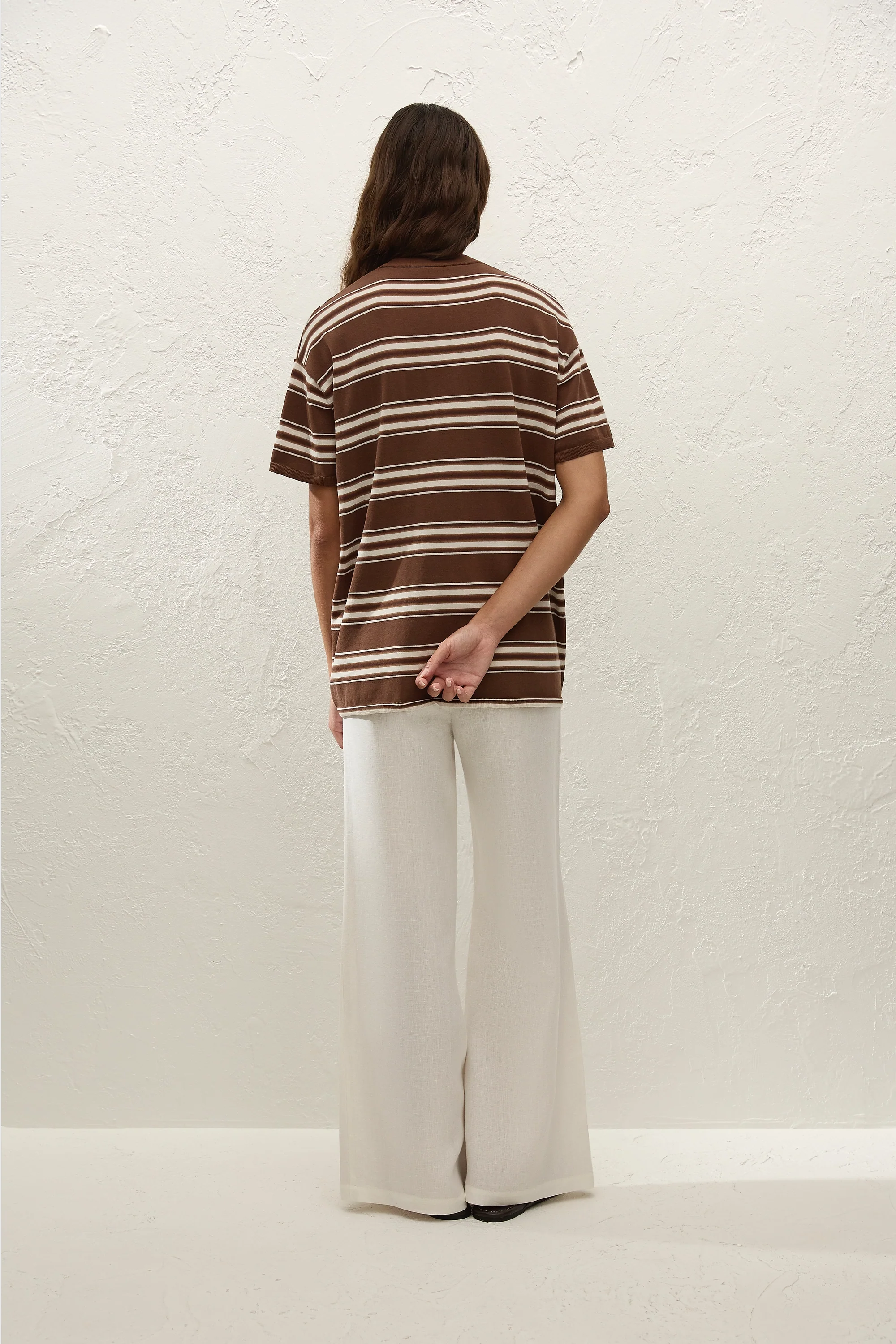 Le Paz Top Ombre Stripe Macro Carob - Final Sale