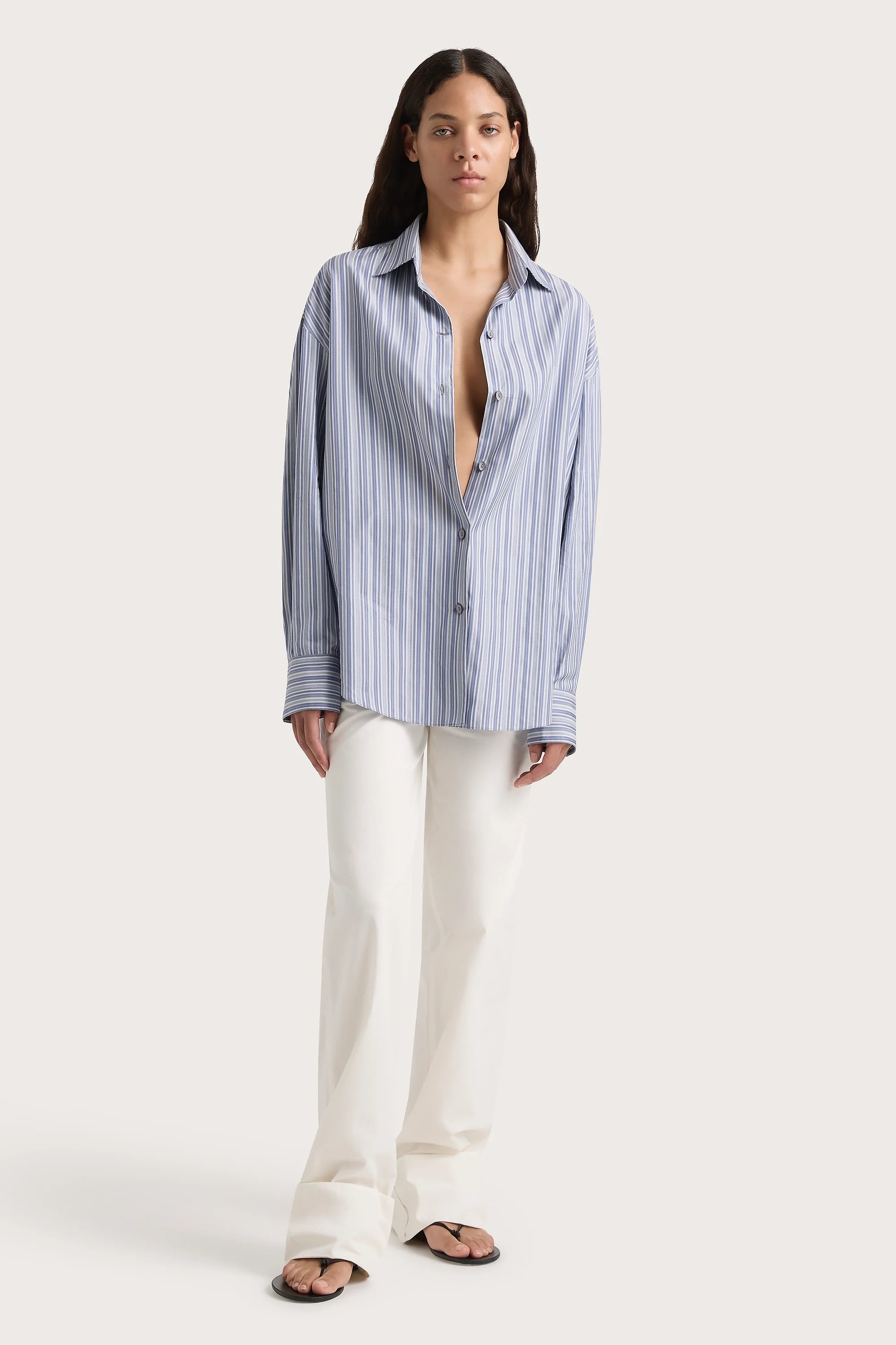 En Vau Shirt Blue Stripe - Final Sale