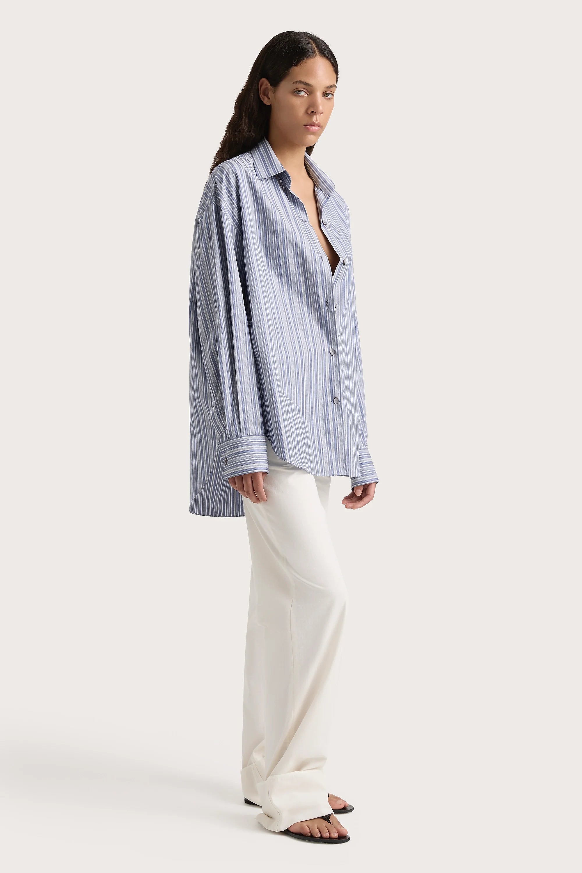 En Vau Shirt Blue Stripe - Final Sale