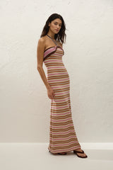 Axel Maxi Dress Luis Stripe Dusty Mauve - Final Sale