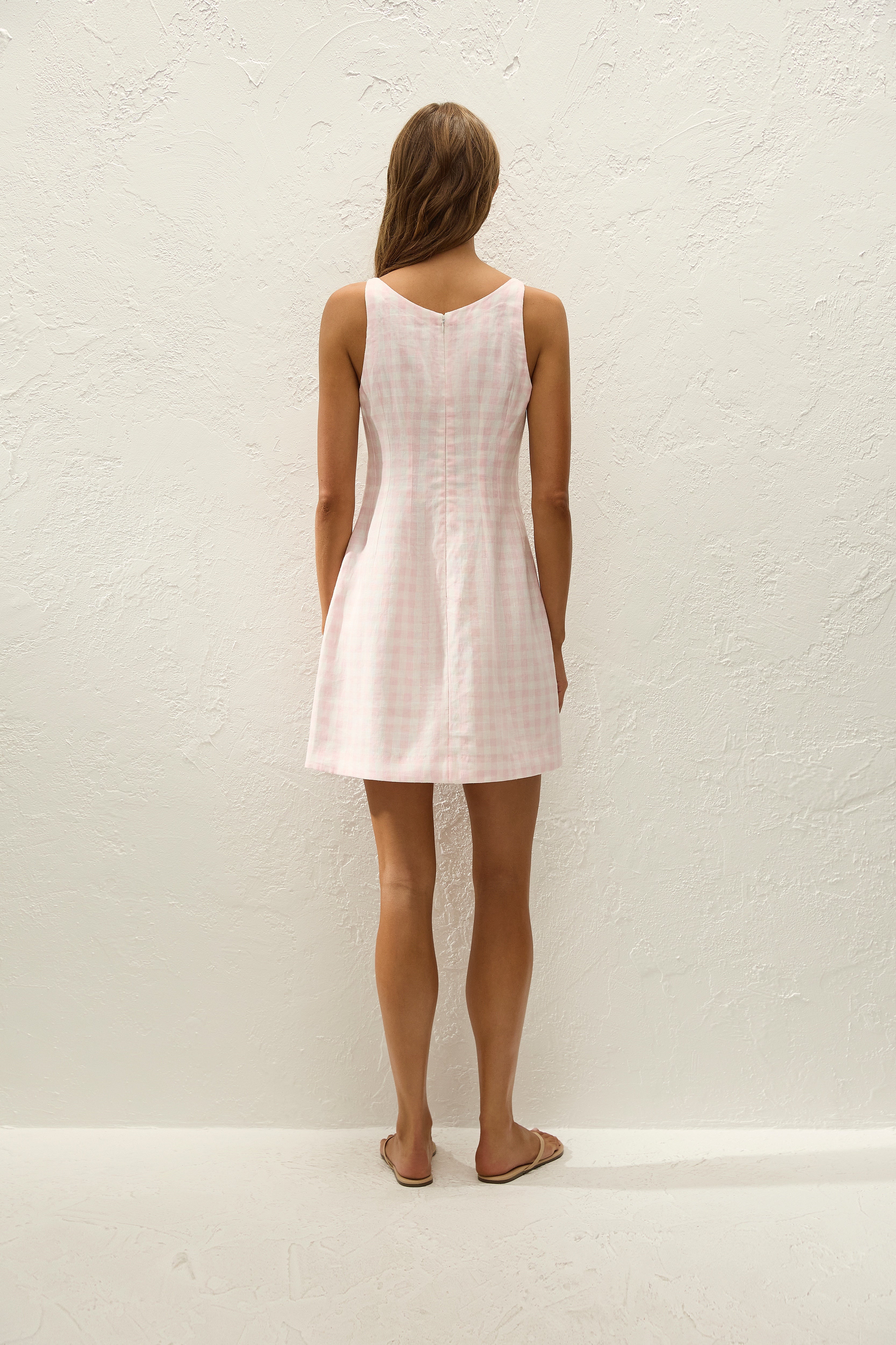 Sanne Mini Dress Gingham Palazzo