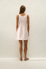 Sanne Mini Dress Gingham Palazzo