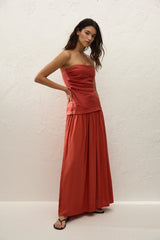Hedy Maxi Dress Dusty Tomato - Final Sale