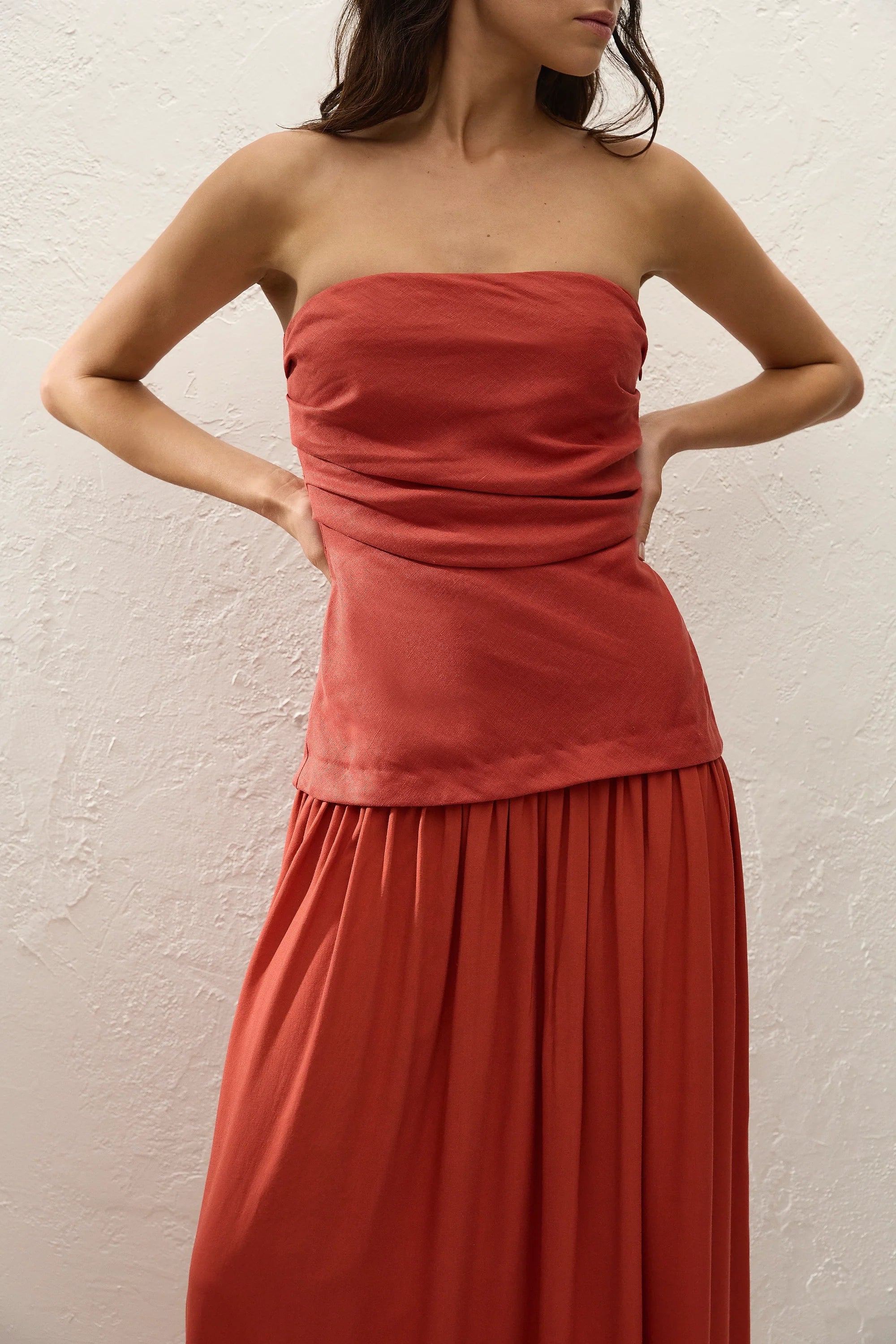 Hedy Maxi Dress Dusty Tomato - Final Sale