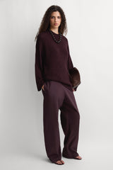 The Fisherman Knit Jumper Prune