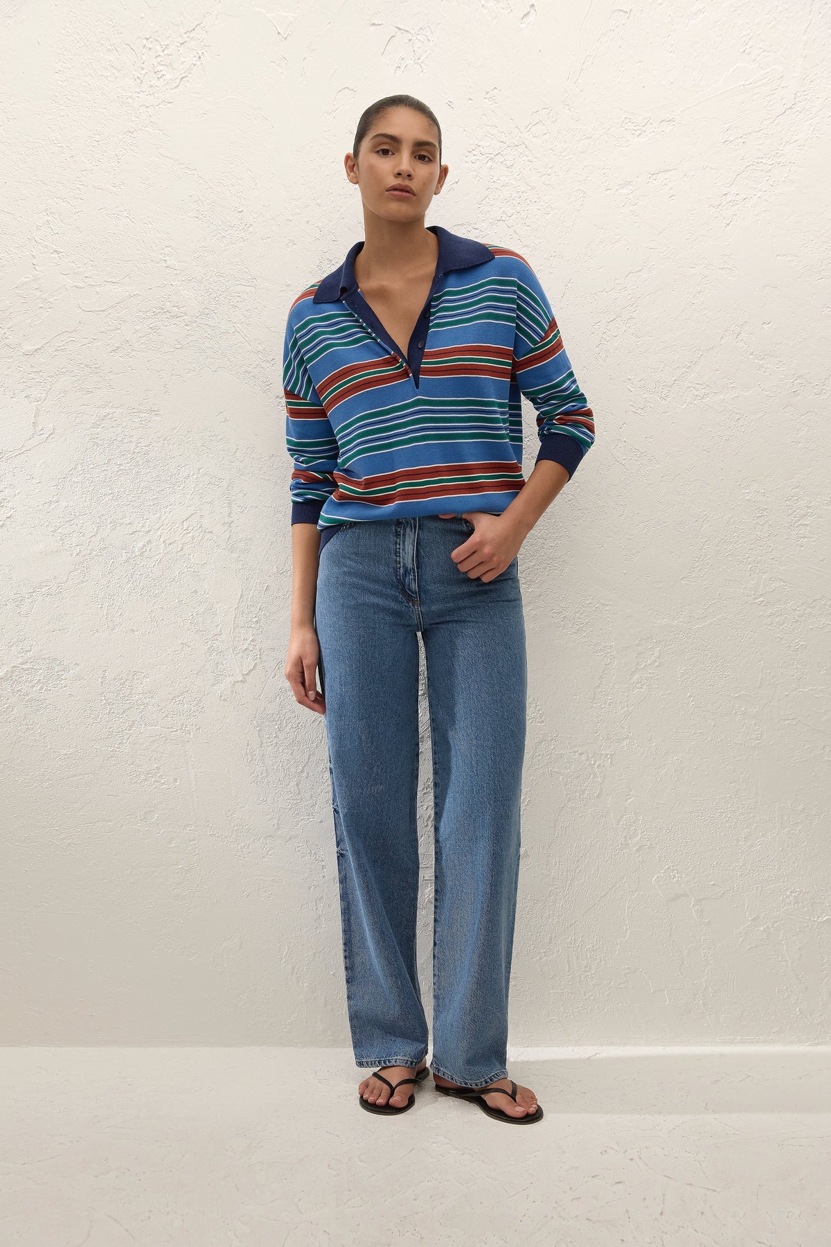 Harlow Oversized Polo Juan Stripe