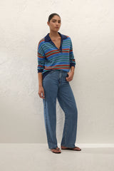 Harlow Oversized Polo Juan Stripe