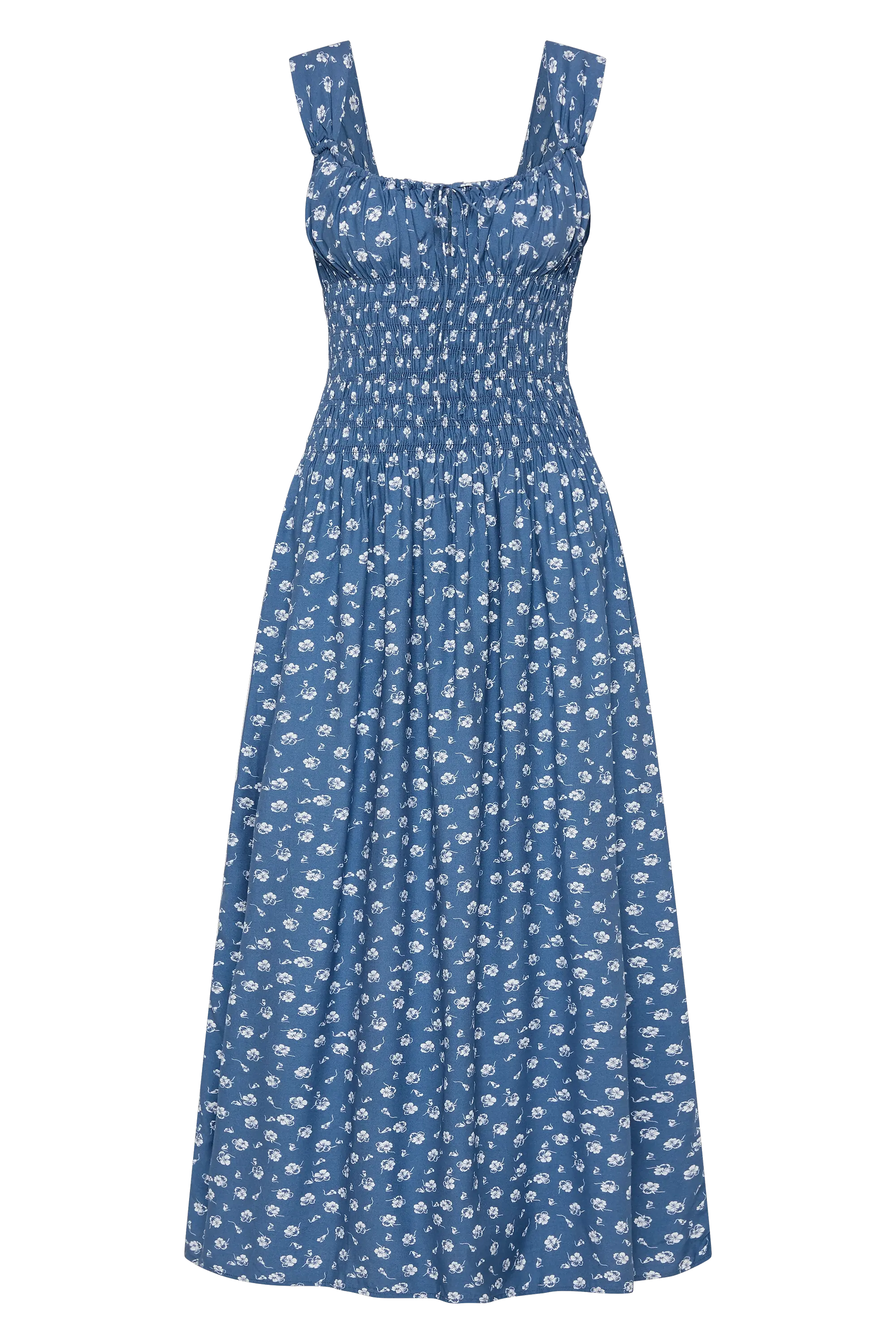 Yerres Midi Dress Floral Blue - Final Sale