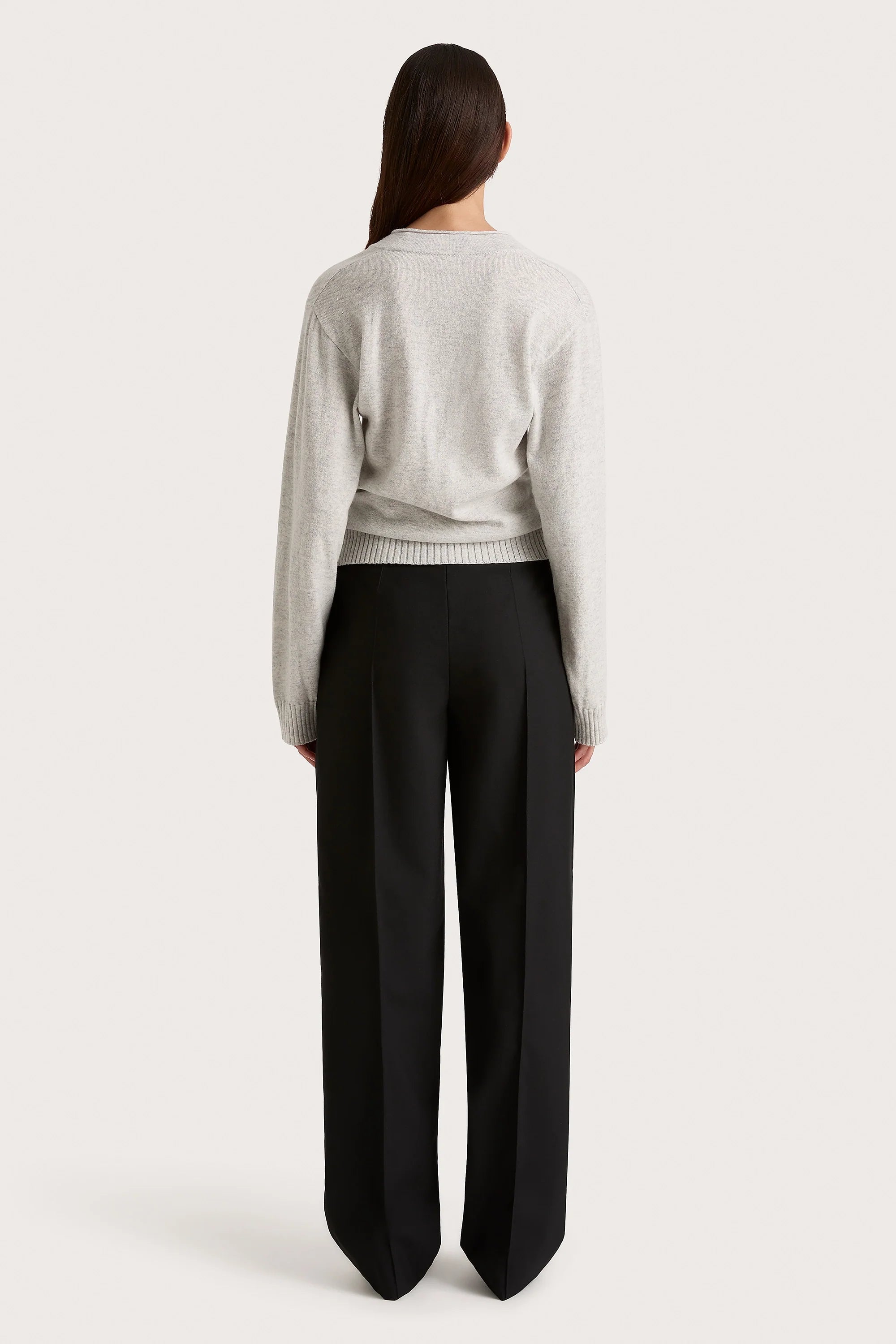 Frederikke Cashmere Sweater Grey Marle - Final Sale