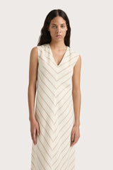 Marteret Stripe Midi Dress Shadow Stripe Butter - Final Sale