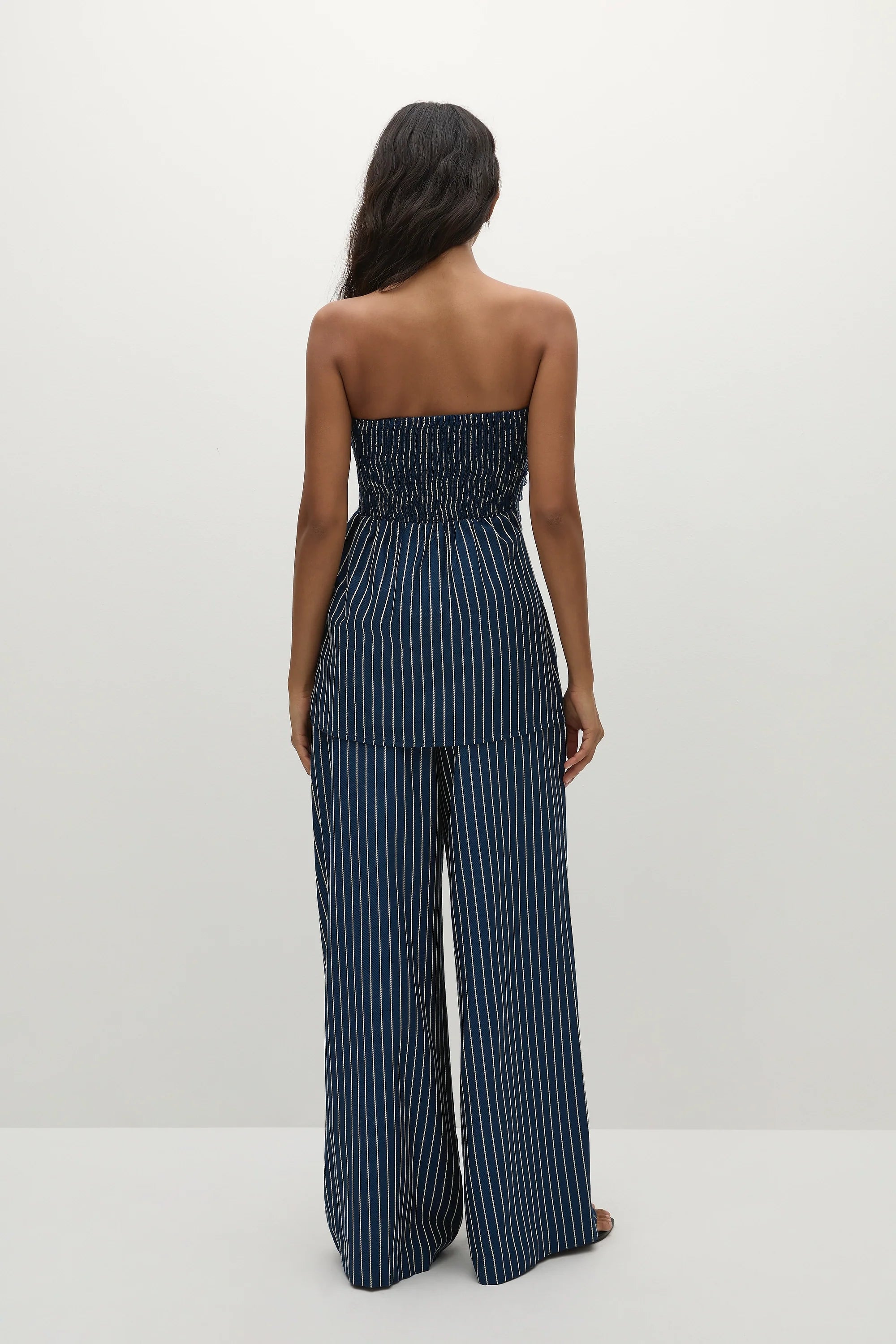 Lalia Trouser Chevron Stripe Vintage Navy - Final Sale