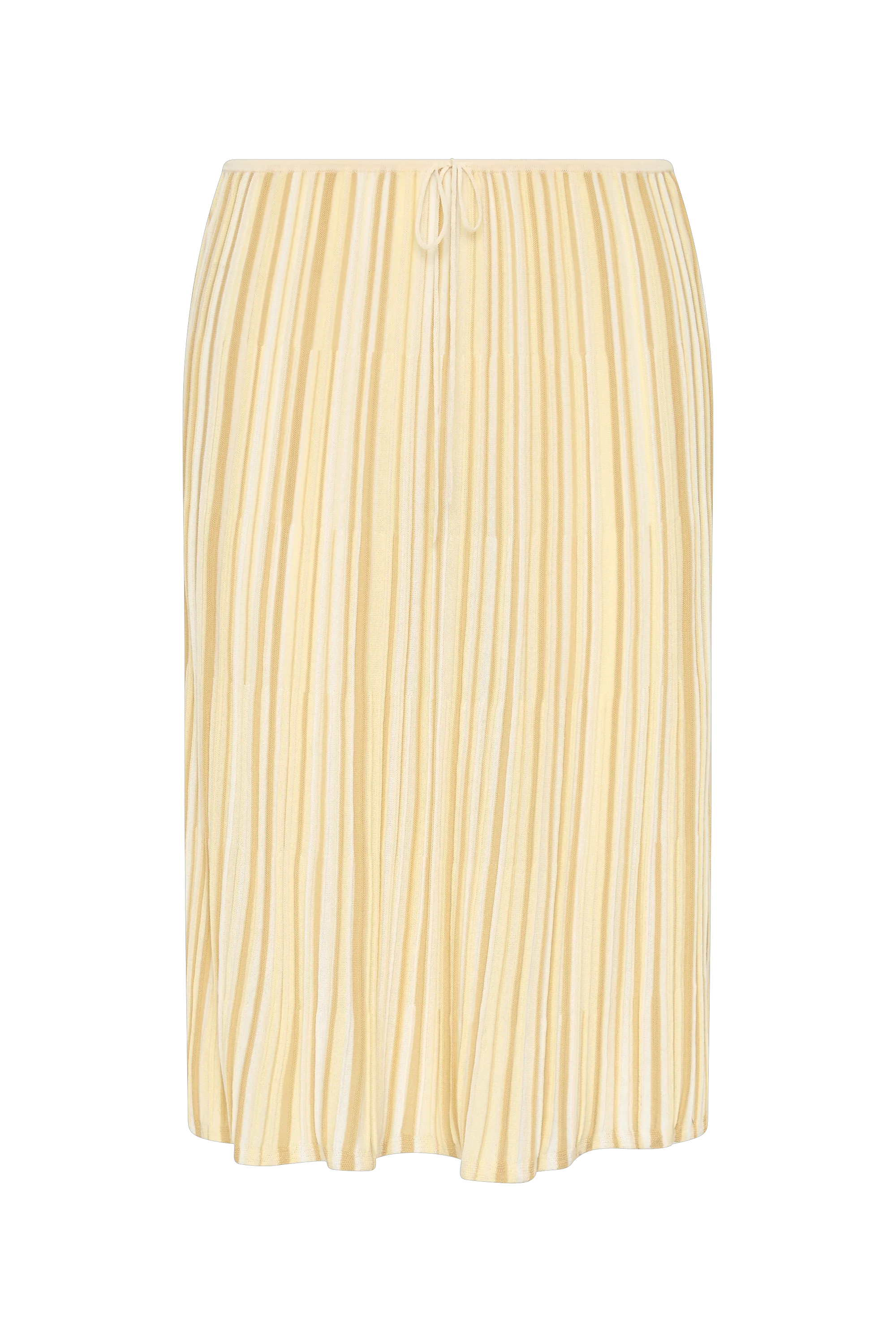 Citara Drawstring Skirt Butter Stripe - Final Sale