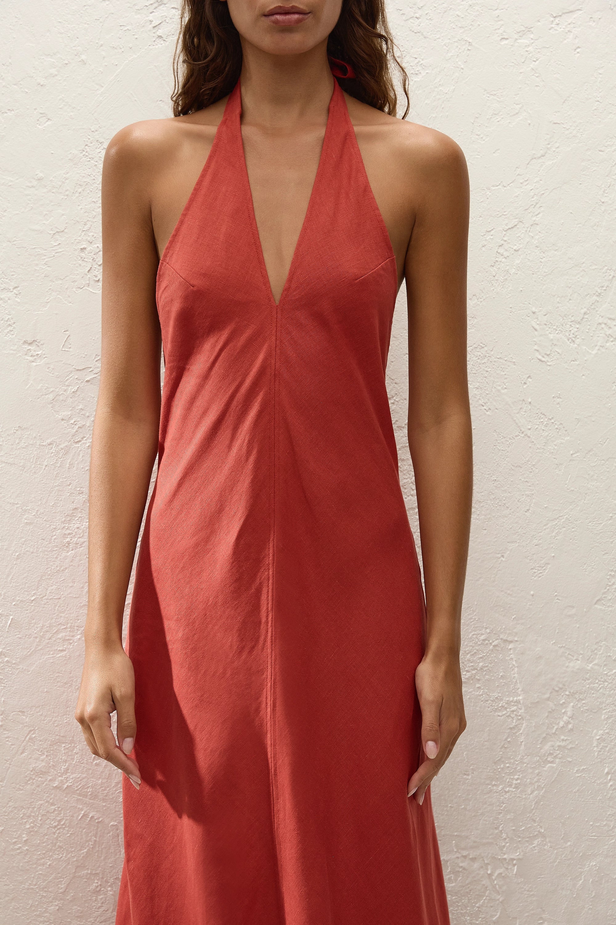 Amara Midi Dress Dusty Tomato - Final Sale
