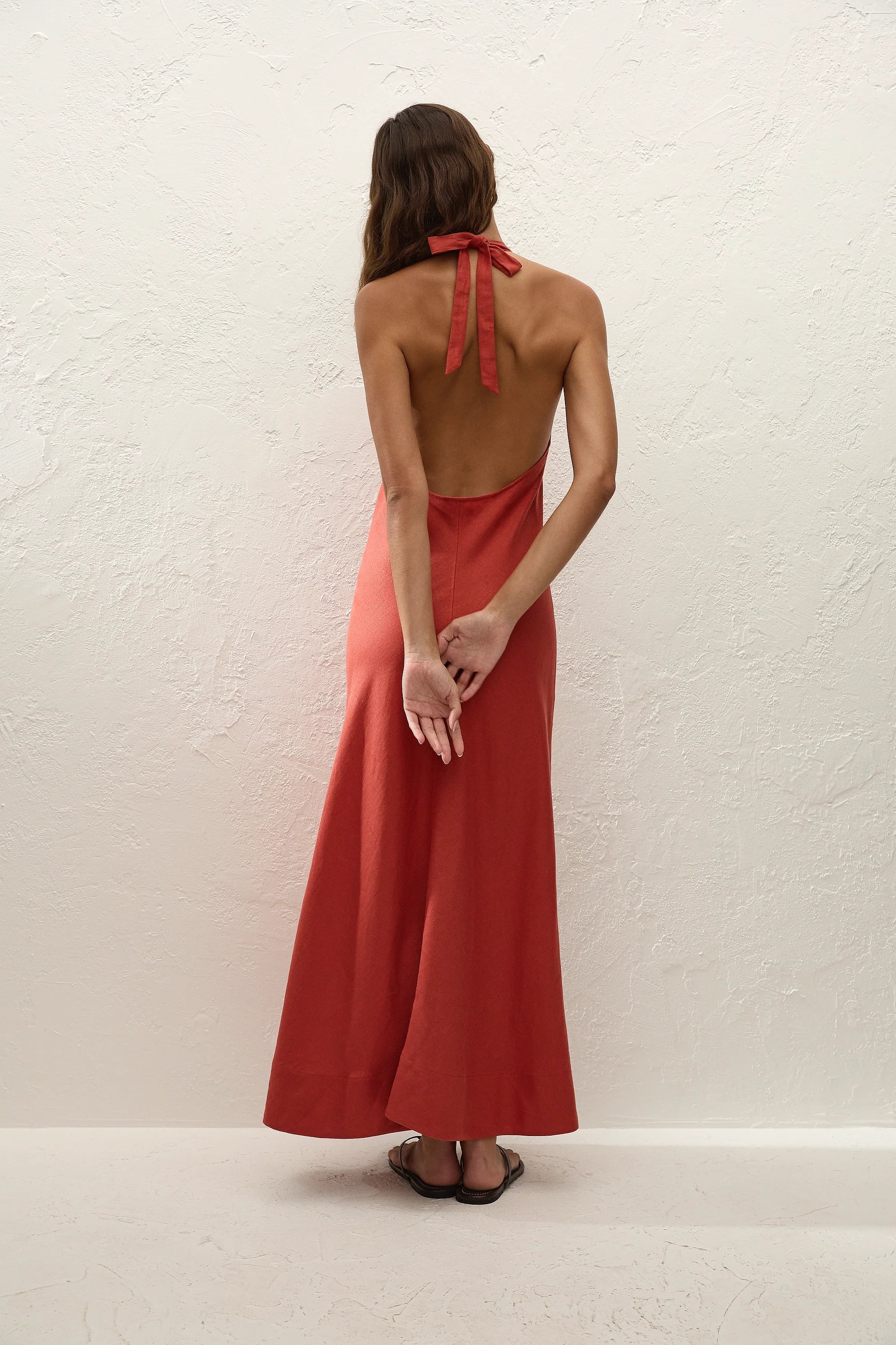 Amara Midi Dress Dusty Tomato - Final Sale
