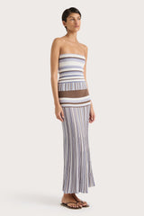 Citara Skirt Pale Blue Stripe - Final Sale