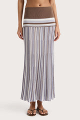 Citara Skirt Pale Blue Stripe - Final Sale