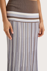 Citara Skirt Pale Blue Stripe - Final Sale