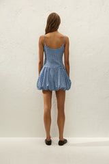 Pelea Mini Dress Vintage Blue Check