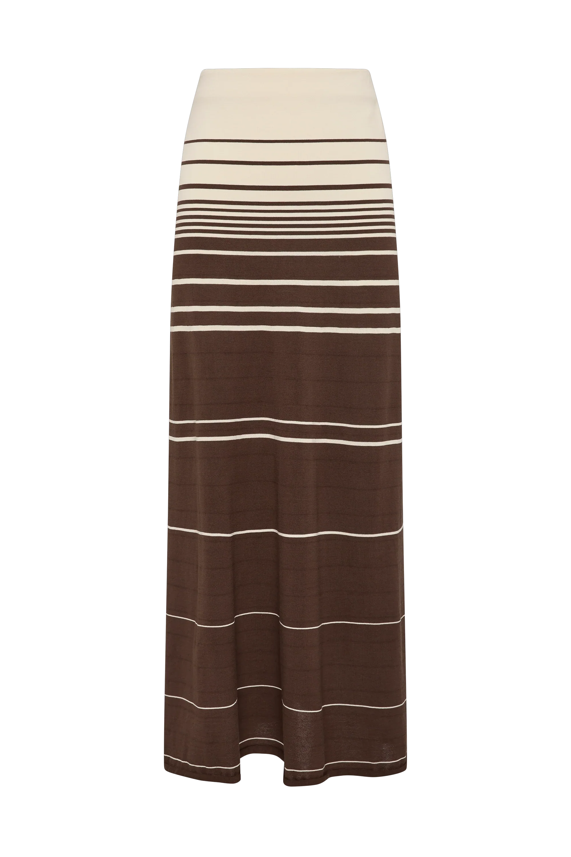 Casia Maxi Skirt Accordion Stripe Brown Beige - Final Sale