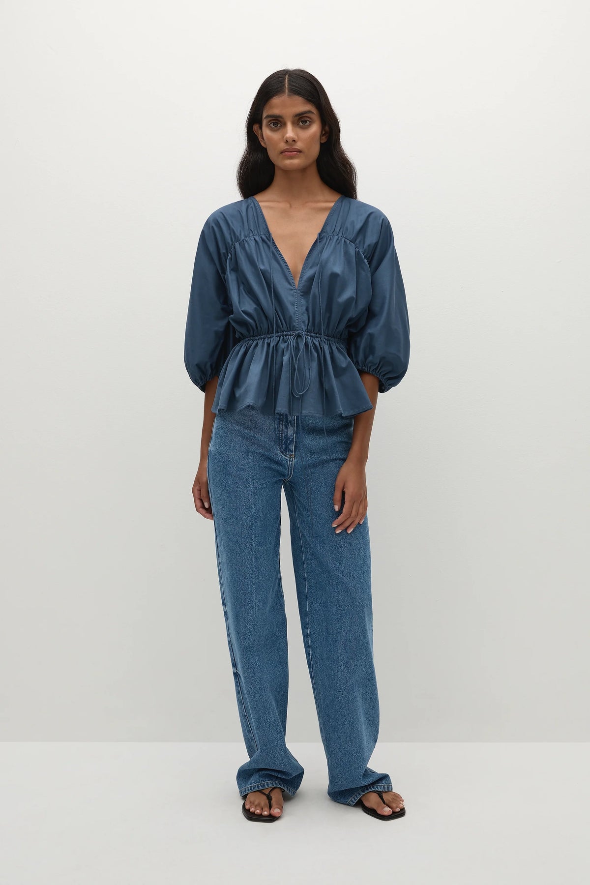 Sigrid Top Vintage Navy - Final Sale