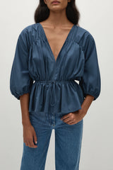 Sigrid Top Vintage Navy - Final Sale