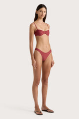 Farrah Bikini Top Wine - Final Sale