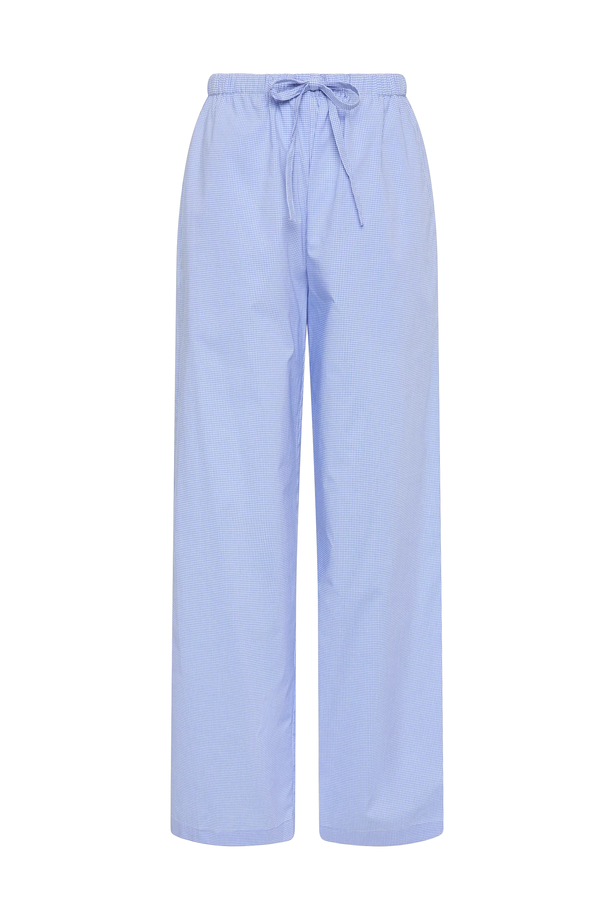 Martine Pant Micro Gingham Soft Blue - Final Sale
