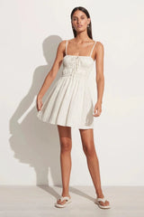Shivka Mini Dress Plain Egg Shell - Final Sale