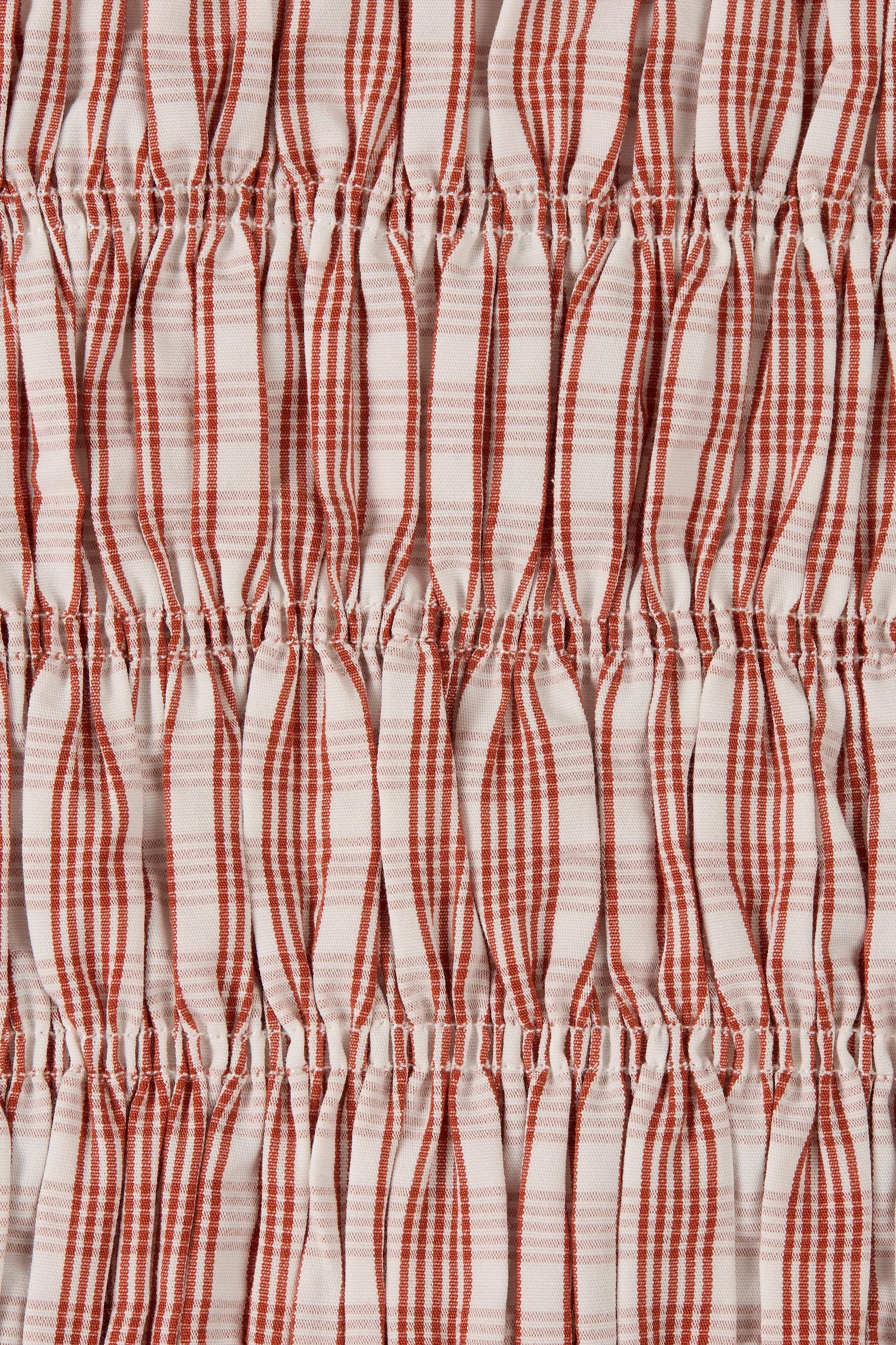 Cales Top Paloma Check Cinnamon White