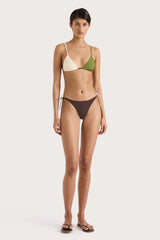 Yeva Bikini Bottom Verte Multi - Final Sale