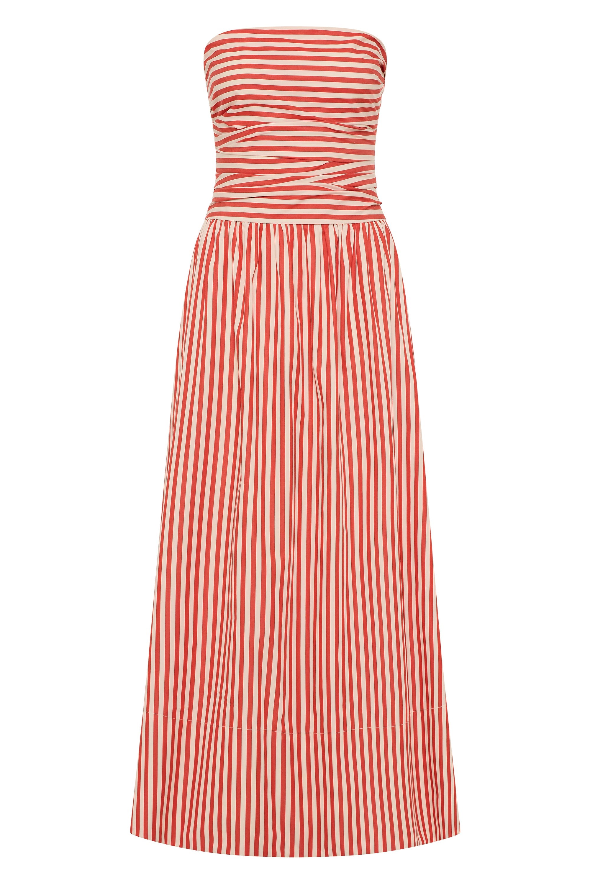 Vera Maxi Dress Orozco Stripe Dusty Tomato - Final Sale